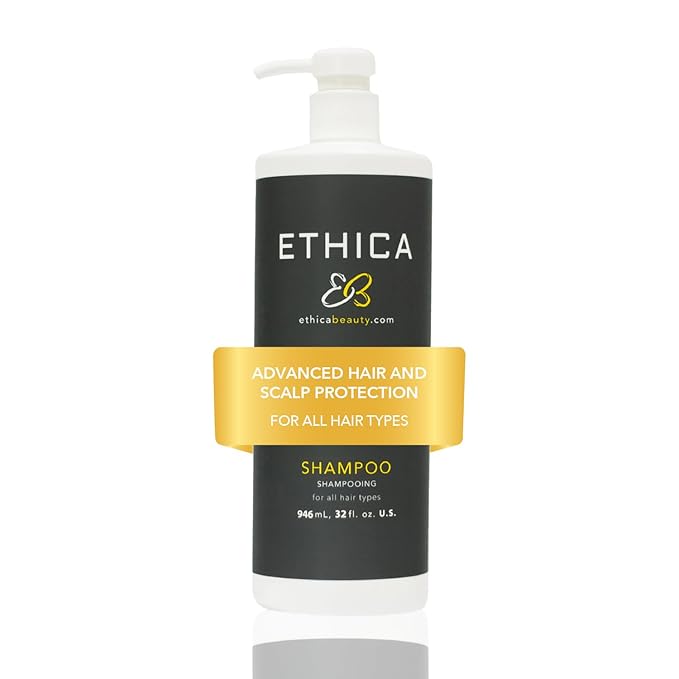 Sulfate-Free Salon-Grade Anti-Aging Moisturizing Shampoo, Hypoallergenic Scalp & Hair Growth Formula, For All Hair Types - Paraben Free, Gluten Free, Fragrance Free, 32 Oz.