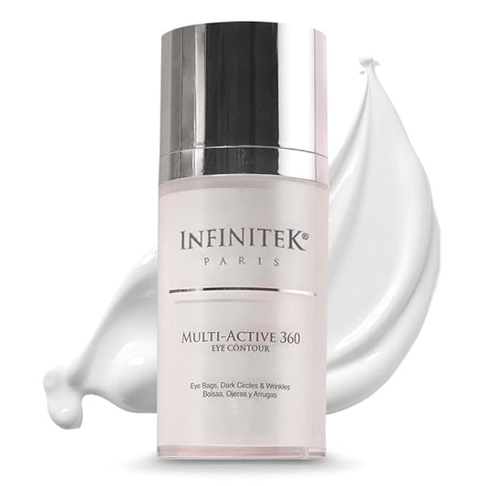 Infinitek Paris Multi-Active Collagen Eye Cream & Retinol Serum Eye Contour - Anti Aging Eye Cream for Wrinkles, Under Eye Treatment for Dark Circles and Under Eye Wrinckle Repair. 0.50 Fl Oz