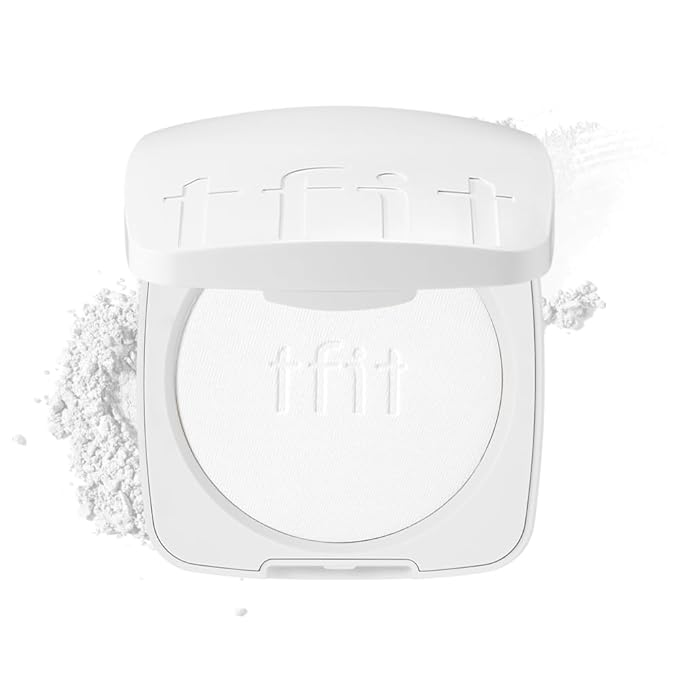 Finish Setting Pact - Blurs Pore & Fine Lines, Long-wearing, Matte Finish, Ideal for Oily Skin, Korean Makeup, 0.14 Oz. (01 White, 0.14 Oz.)