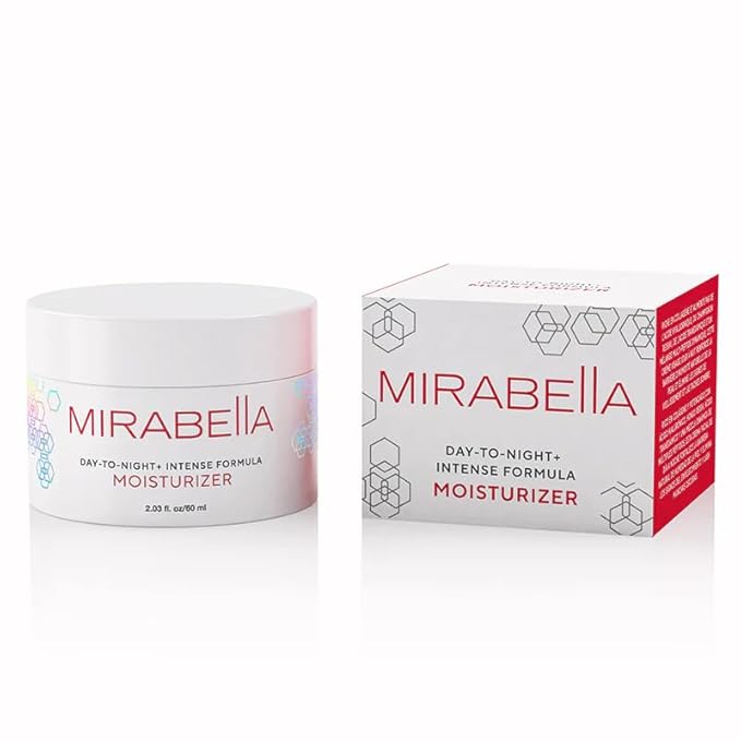 Mirabella Day to Night+ Intense Formula Moisturizer – Hydrating Anti-Aging Face Cream w/Hyaluronic Acid, Niacinamide & Collagen – Lightweight Day & Night Facial Moisturizer, 2.03 oz
