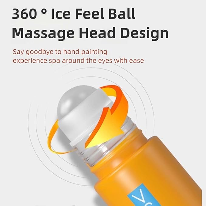 Vc Anti-Wrinkle Eye Serum Oil, Lutein EyeEssenceOil, VC Rollerball Eye Serum for Dark Circles and Puffy Eyes, Firming Anti-Aging, for Women & Men (6pcs)