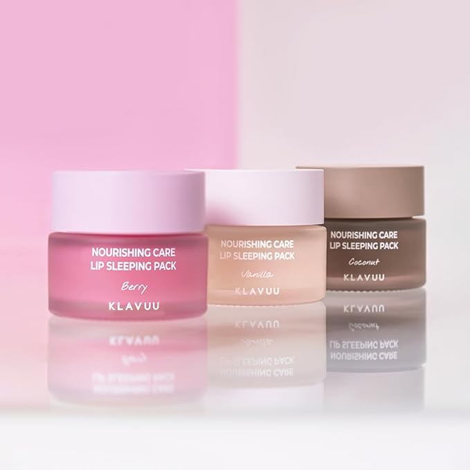 Klavuu Nourishing Care Lip Sleeping Pack - Lip Mask for Exfoliating & Nourishing Lip Treatment Balm for Dry Lips - Natural Moisturizing Lip Oil with - Lip Balm to Repair & Protect Lips 0.7oz (Coconut)