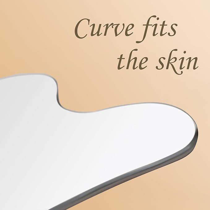 Stainless Steel Gua Sha Facial Tools Heart Shaped Guasha for Face Metal Gua Sha Tighten Skin Massage Guasha Beauty Tool for Body Eyes Neck