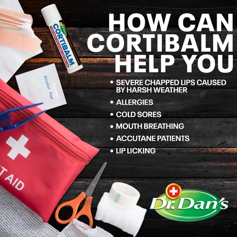 Dr. Dan's Cortibalm- 2 Pack- for Severe Chapped Lips and Cold Sore Relief
