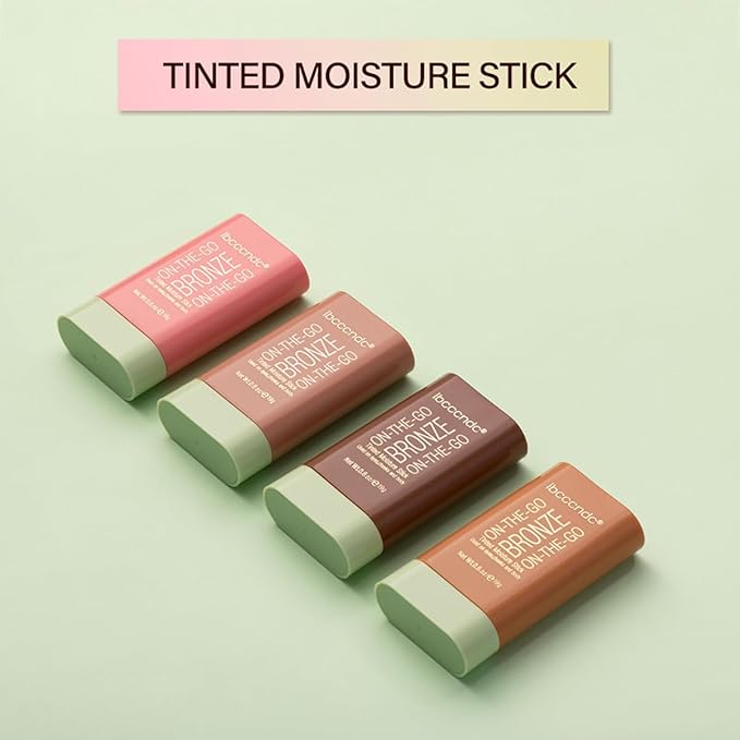 Multi-Use Makeup Blush Stick, Tinted Solid Moisturizer On-the-Go Blush, Multi-use Cream Blush Stick for Cheek & Eyes & Lips, Waterproof Natural Nude Makeup for All Skin (1# Warm Glow)