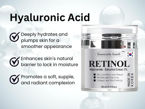 Retinol Moisturizer Cream 50 ml - Pack of 1 - Face, Eye, Forehead, Crow's Feet, Décolleté & Neck Cream - Fights Sagging Appearance, Puffiness, Wrinkles and Dark Circles - Korean Skincare