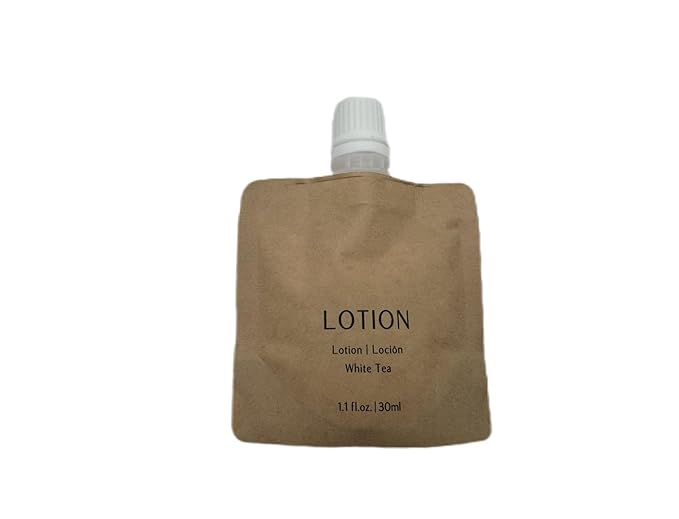 Body Lotion Recyclable Kraft Paper Pouch Bag (100 Pack, 1.1oz/30ml)