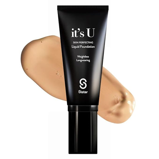Sistar it's U Skin Perfecting Liquid Foundation Medium Coverage Buildable Weightless Longwearing Blendable 35 g / 1.23 oz. (Nude)
