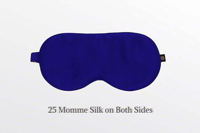 Premium 25 Momme Mulberry Silk Eye Mask for Sleeping (Royal Navy)