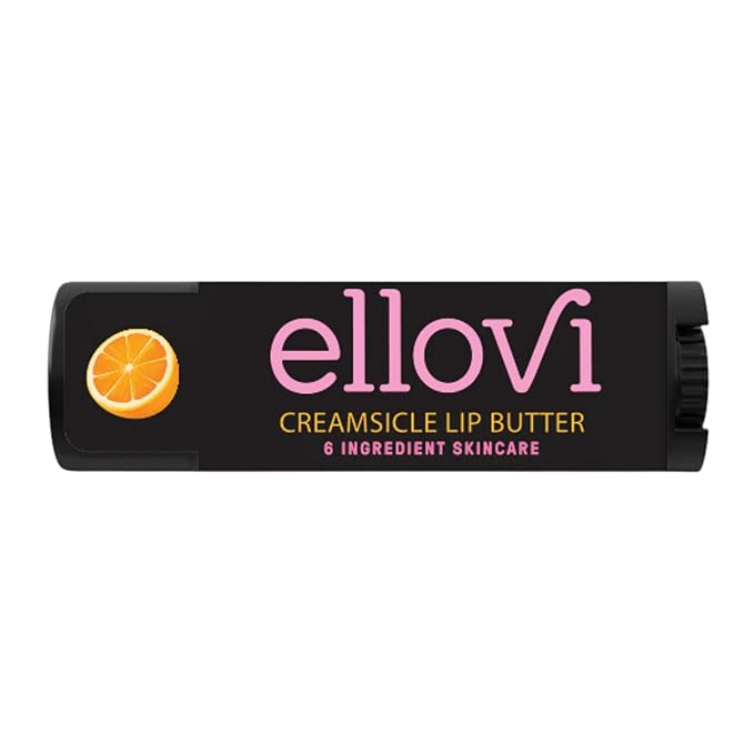 Natural Lip Butter Lip Balm - Creamsicle - Pure Enough to Eat - Made With Just 6 Vegan Ingredients - 100% Natural & Organic Moisturizing Lip Care for All Day Hydration (Single)