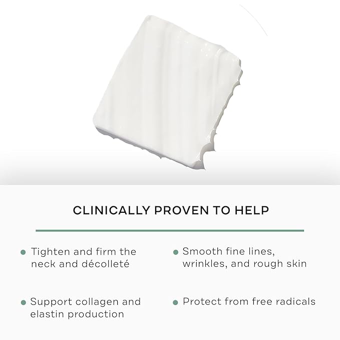 Neck and Décolleté Firming Cream – Tightening & Lifting Treatment for Crepey, Wrinkles, sagging Skin & Vertical Lines. Anti-Aging Peptide Formula to Boost Hydration & Collagen in the Skin.