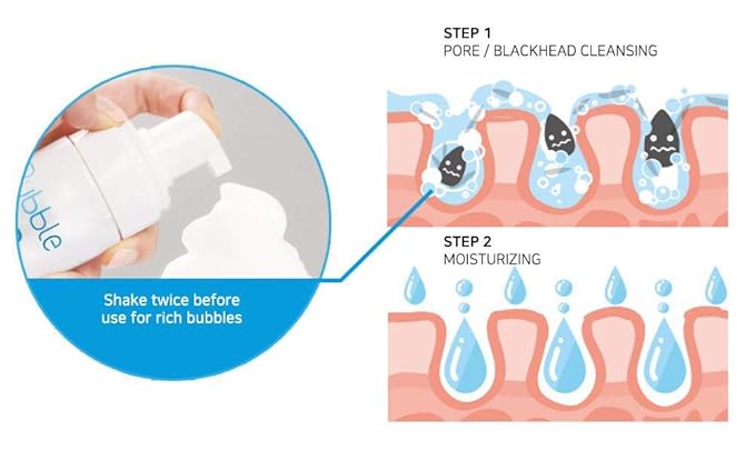 YADAH Bubble Deep Cleanser (5.07fl oz) - Vegan Foaming Cleanser, Soothing, Moisturizing, Clear Impurities. Korean Skin Care. Cactus, Orange Peel.