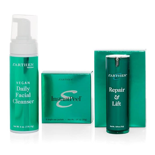Earthen Skincare Ultimate Skincare Set - Handcrafted Artisanal Skin Care Collection of moisturizers, Face Wash, Anti-Wrinkle - Hydrating Skin Forumula for Healthy Skin (Skincare Power Trio)