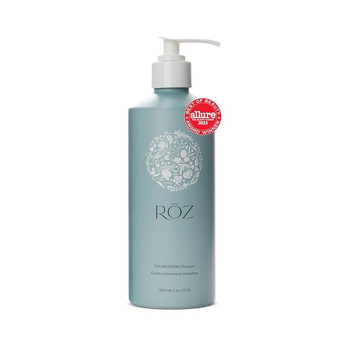 RŌZ Foundation Shampoo For All Hair Types & Textures | Hydrating, Balancing & Cleansing For Healthy Hair| Vegan, Color-Safe, Free of Silicone, Paraben, SLS | Strengthens & Nourishes 10.1 oz/300 mL