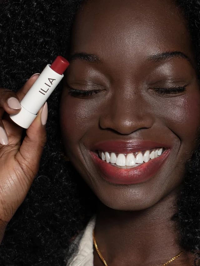 ILIA - Balmy Tint Hydrating Lip Balm | Non-Toxic, Cruelty-Free, Moisturizing + Sheer, Buildable Lip Color (Heartbeats, 0.15 oz | 4.4 g)