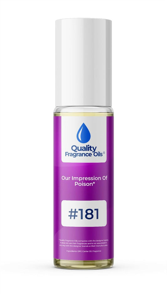 Quality Fragrance Oils' Pois. for Women Impression #181 | Long-Lasting Perfume Oil, Alcohol-Free, Strong Scent, 10ml Roll-On | Affordable Alternative to Designer Fragrances