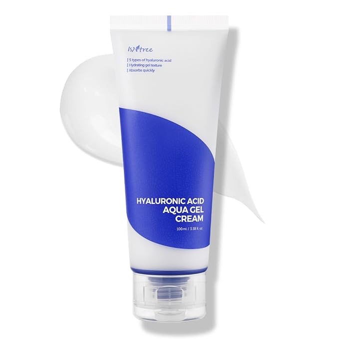 IsNtree Hyaluronic Acid Aqua Gel Cream 100ml, 3.38 fl oz | Korean Skincare | Lightweight Moisturizer | Quick-Absorbing Hydration | For Oily to Combination Skin