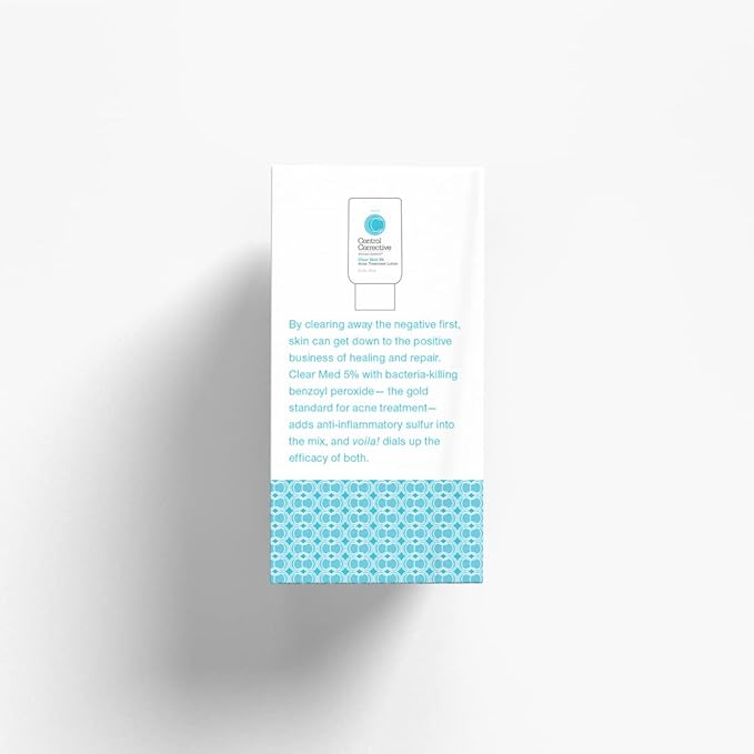 CONTROL CORRECTIVE Clear Med 5% Acne Treatment Lotion, 2.5 Oz - Helps Clear & Control Breakouts, Benzoyl Peroxide, 3% Sulfur To Improve Efficacy And Dry Up Blemishes