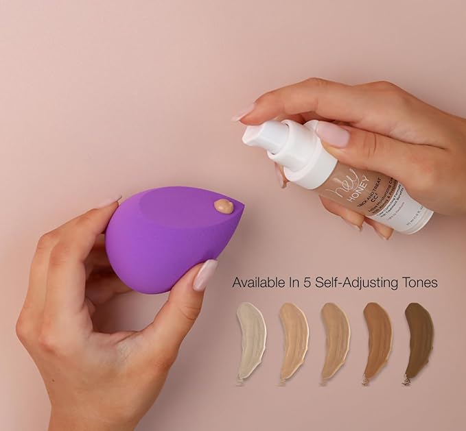 Hey Honey Trick and Treat CC² Cream SPF 46 | Active Moisturizing Color Correcting Cream with Honey & Propolis | Best Cover For Rosacea, Skin Redness & Mature Skin | 1 oz (Tan Tone)