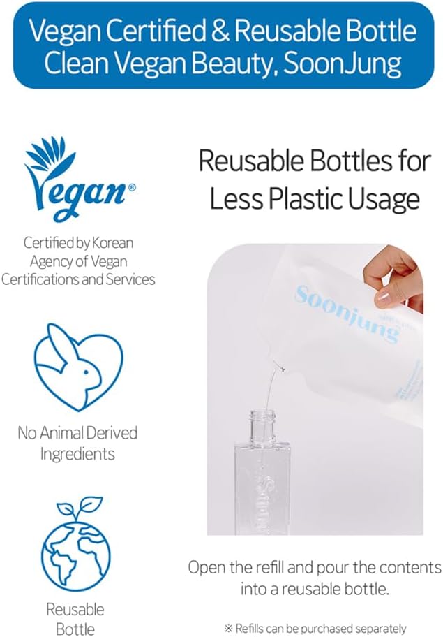 ETUDE SoonJung pH5.5 Relief Toner, Toner for Face, Hydrating Toner for Sensitive Skin, Vegan Face Toner, Panthenol, Madecassoside, Moisturizer, Korean Skin Care, Korean Toner, Beauty (11.83 Fl Oz)