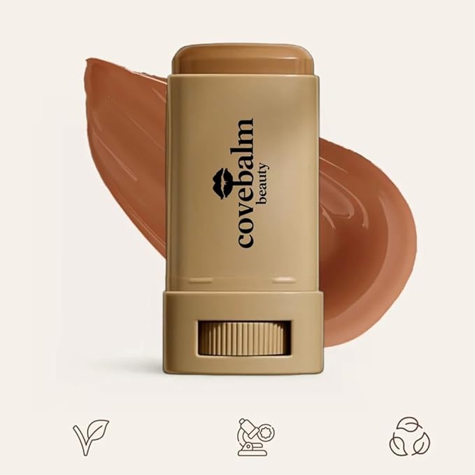 Cove Balm Beauty Skin Tint,Solid Tinted Serum Boosted Skin Tint Balm, Facial Color Correct, Radiant & Dewy Finish, Face Tinted Foundation, Covebalm Foundation Stick For Face Makeup (#04)