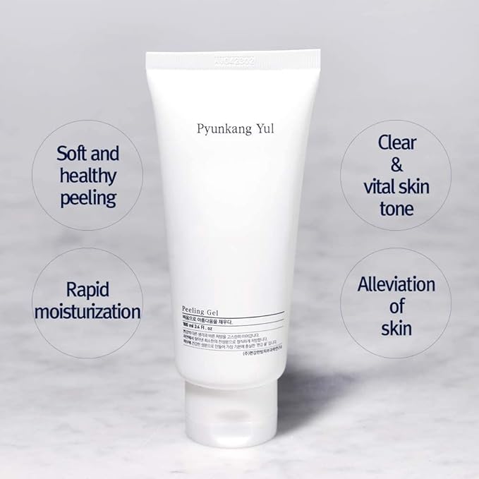 Pyunkang Yul PKY Peeling Gel with Immediate Visible Effect, Mild and Smooth Face Scrub with Papaya and AHA, Zero-Irritation, Korean Skincare (3.4 Fl.Oz, 100ml)