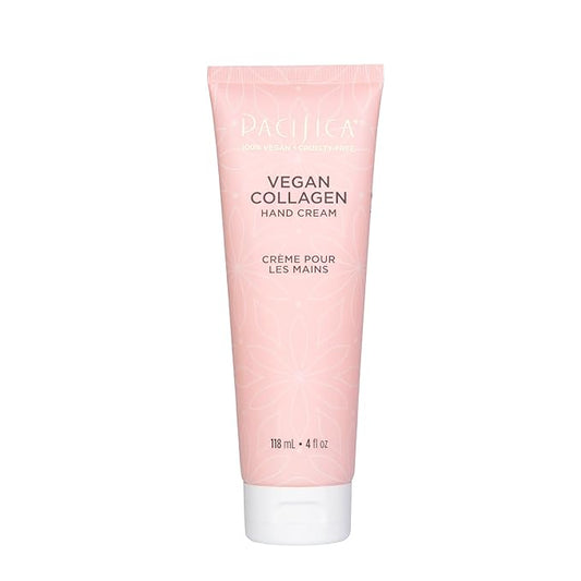 Pacifica Beauty, Vegan Collagen Hand Cream for Dry Cracked Hands, Hand Lotion, Body Moisturizer, Shea Butter, Cocoa Butter, Light Weight, Non-Greasy, Hydrating, Moisturizing, Vegan
