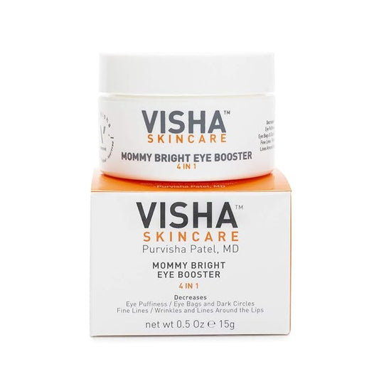 Skincare Mommy Bright Eye Booster 4 in 1 Cream for Dark Circles and Puffiness Under Eyes, Fine Lines and Wrinkles Eye Cream, Safe to Use During Pregnancy and Nursing 0.5oz