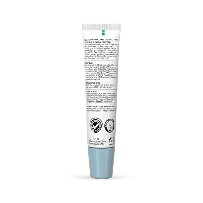 Bee and You Ultra Conditioning, 100% Natural, Moisturizing Lip Balm, Chapstick, Chapped Lips Treatment Severe, Beeswax, Propolis Extract, Raw Honey, Vitamin E, Shea Butter, 10ML