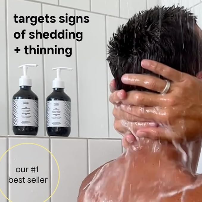 BONDIBOOST HG Anti-Thinning Shampoo for Women & Men [10.14 fl oz], Clinically Tested to Promote Fuller + Thicker-Looking Hair, Natural Mint Scent + Procapil, Redensyl & Rosemary Formula, Sulfate-Free