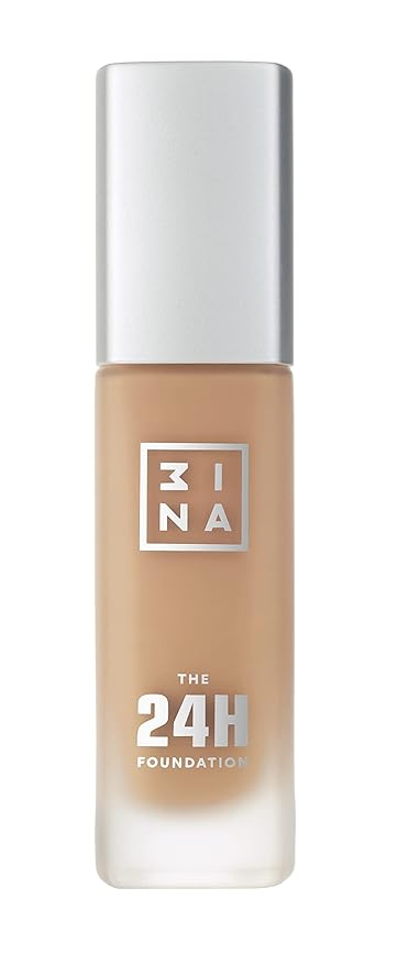 3INA The 24H Foundation 633-24H Long-Wearing Formula - Medium To High Buildable Coverage - Smooth Matte Finish - Expanded Shade Selection - Waterproof, Cruelty Free, Vegan Makeup - 1.01 Oz