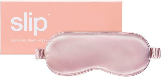 slip Pure Silk Sleep Mask - Pink | 100% Mulberry Silk, Ultra Soft & Comfortable, Blocks Light for Restful Sleep | Adjustable Strap for Perfect Fit, Gentle on Skin & Hair | Ideal Travel Accessory