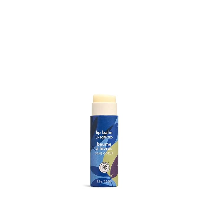 ATTITUDE Plastic-free Lip Balm, EWG Verified Plant- and Mineral-Based Ingredients, Vegan and Cruelty-free Personal Care Products, Unscented, 0.3 Oz (Pack of 2)