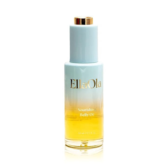 Belly Oil for Pregnancy Stretch Marks & Maternity Scars - Quick dry Formula with Squalene and Vitamin C Hydrates Face & Body, Pregnancy + Postpartum Skincare, Fragrance Free | 1.7 fl. oz.