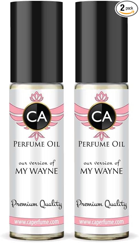 CA Perfume Impression of Armn My Wayne For Women Replica Fragrance Body Oil Dupes Alcohol-Free Essential Aromatherapy Sample Travel Size Concentrated Long Lasting Attar Roll-On 0.3 Fl Oz-X2