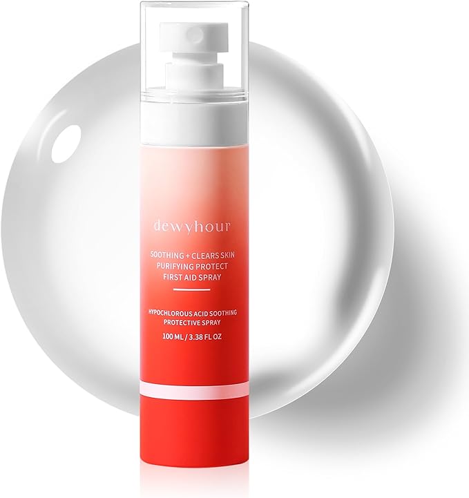 Hypochlorous Acid Spray: Facial Spray Hypochlorous Acid Spray for Face, Soothes Sensitive Skin, Reduces Irritation, Clears Pores, First Aid Relief, 3.38 FL Oz