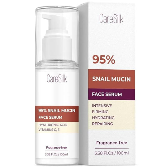 Snail Mucin Serum - Face Hydrating Essence - Hyaluronic, Collagen, Royal Jelly - Advanced 95% Snail Peptide Moisturizer, Barrier Serum - 100 ml