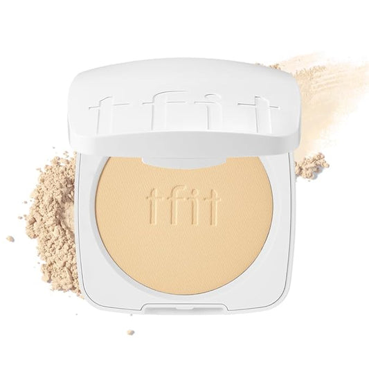 Finish Setting Pact - Blurs Pore & Fine Lines, Long-wearing, Matte Finish, Ideal for Oily Skin, Korean Makeup, 0.14 Oz. (03 Sand Beige, 0.14 Oz.)