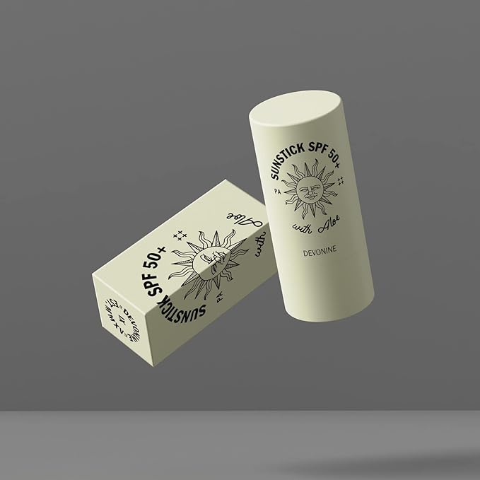 [DEVONINE] Sunstick SPF 50+with Aloe Vera Infused Stick - Moisturizing Protection with Dual Functionality, Wrinkle Improvement and Skin Protection, 0.7oz (18g)