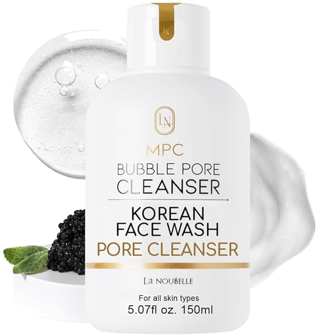 MPC Bubble Pore Cleanser, Korean Face Wash, Gentle Deep Pore Facial Cleanser with Caviar, Blackhead Makeup Remover, Pore Minimizer, Hydrating, Exfoliator, Oily, Dry Skin 5.07 fl oz