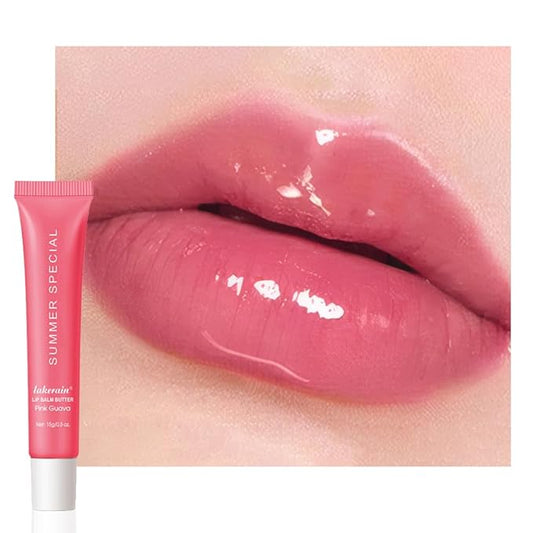 Summer Lip Butter Balm Lip Gloss, Ultra-Hydrating Natural Vegan Lip Balm, Sheer-Tinted Shine & Hydration, Soothes & Softens Dry Lips Skincare, Bálsamo labial hidratante #5 Pink Guava