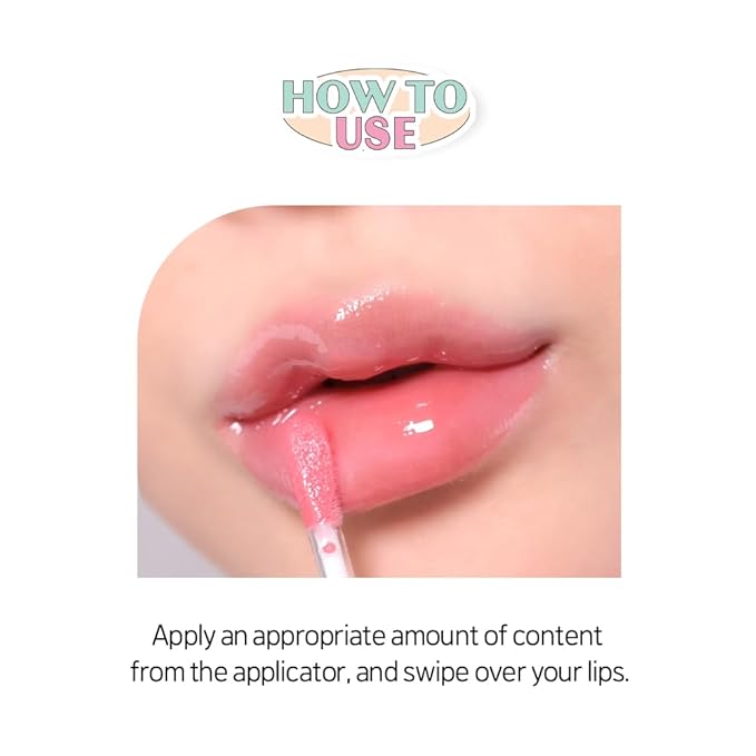 ETUDE Over Glowy Lip Gloss #5 Popping Candy | Non-Sticky Vegan Lip Tint | Moisturized & Long-lasting Lip Gloss | Daily Lip Stain for Dry Lips, Korean Makeup, K-beauty, Perfect for Gift