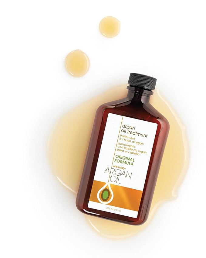 One 'n Only Argan Oil Hair Treatment, Helps Smooth and Strengthen Damaged Hair, Eliminates Frizz, Creates Brilliant Shines, Non-Greasy Formula, 8 Fl. Oz