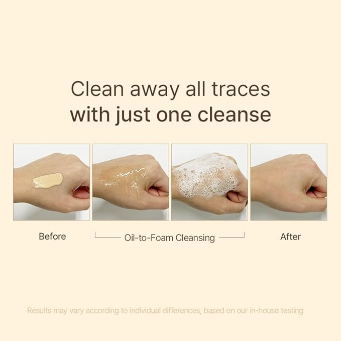 Manuka Honey Glow Oil to Foam | Daily Makeup Remover and Cleanser, Hydrating Foaming Face Wash for Dry Skin, Double Cleanse | Korean Facial Oil Cleanser, 7.27 fl oz