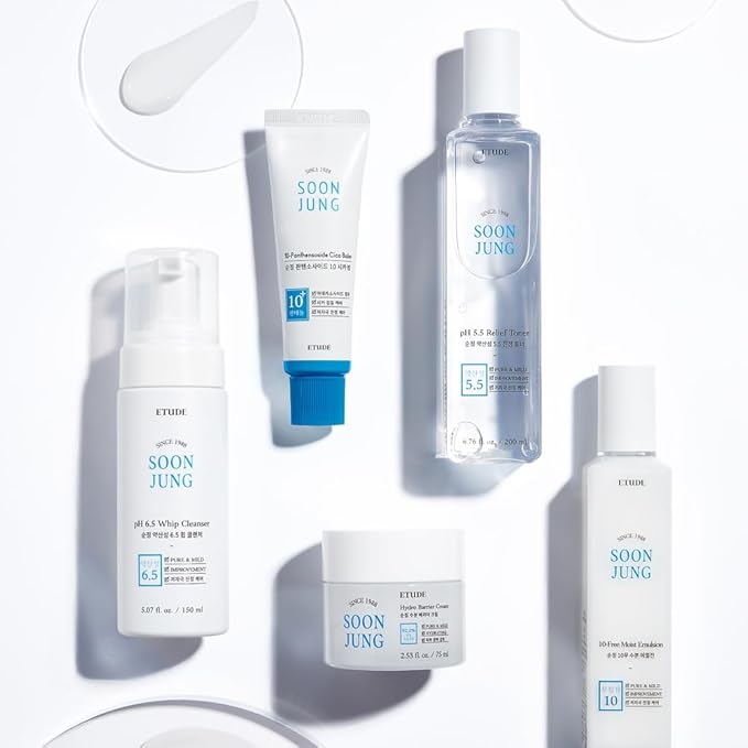 ETUDE SoonJung Hydro Barrier Cream, Face Moisturizer for Sensitive Skin, 92.2% Hydrating Ingredients, Low pH Level 5.5, Dermatologically Tested, Panthenol, Madecassoside, Korean Skin Care (2.54 Fl Oz)