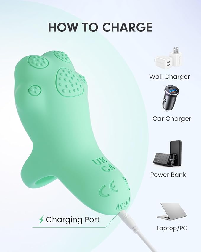 Portable Mini Facial Massage Ball, Waterproof Rechargeable Powerful Multifunctional Eye Face Finger Massager (Green)