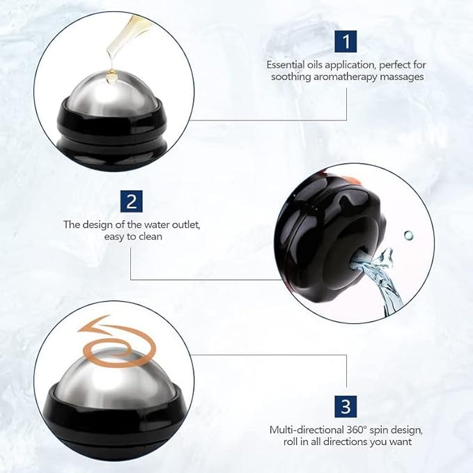 Cryosphere Cold Massage Roller Ball,Manual Massage Ball for Heat and Ice Therapy,Self Massage Tool for Reliefs Muscle Pain,Decrease Inflammation,Reduces Stress¡­