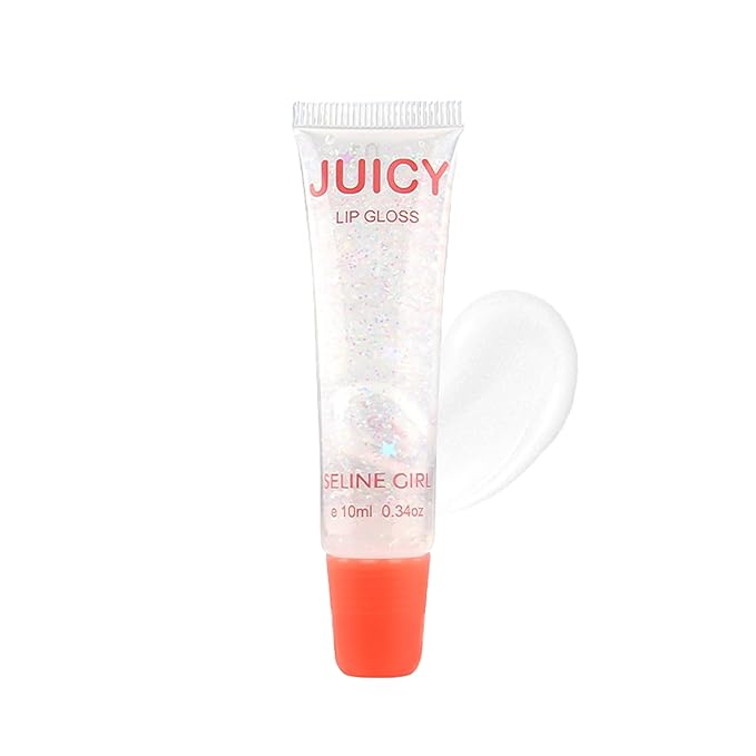 Juicy Lip Gloss, Lipgloss for Women and Girls, Lip Plumper, Lip Makeup Hydrating, Tinted Lip Balm, Colorful Lipgloss Moisturizing and Vibrant #nude