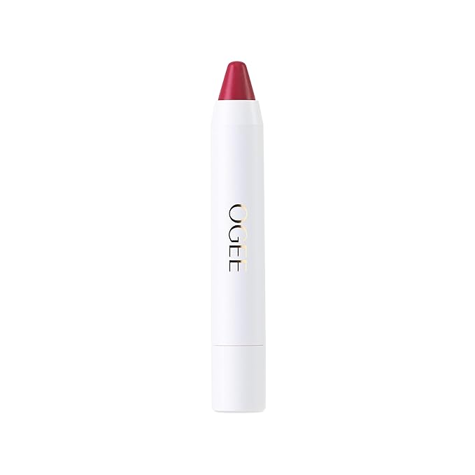 Ogee Tinted Sculpted Lip Oil - Lip Stain Made with 100% Organic Coconut Oil, Jojoba Oil, and Vitamin E - Best as Lip Balm, Lip Color or Lip Treatment - PETUNIA (Sheer Blush)