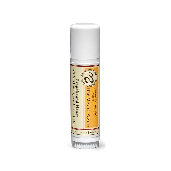Medicine Mama's Apothecary Sweet Bee Magic Wand, All In One Lip and Face Balm, .65 Ounce